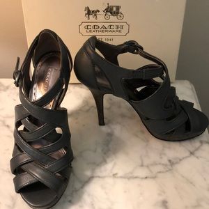 Coach Aenya Platform Sandals in Graphite